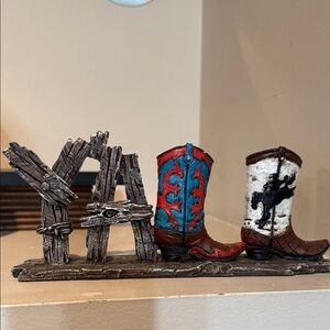 Western Cowboy Boot Decor YALL Sign